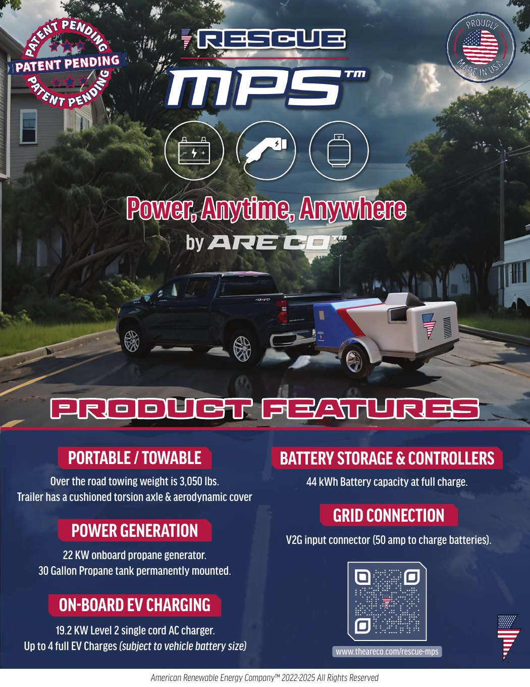 RESCUE MPS technical-specifications flyer, page 1 of 2